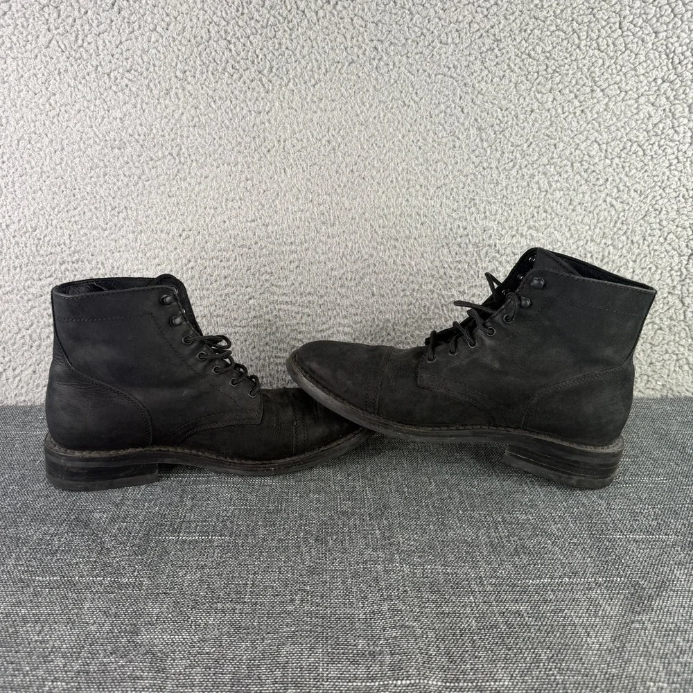 Thursday Boot Co Captain Boot Mens 10.5 Black Matte Leather Lace Up Cap Toe
